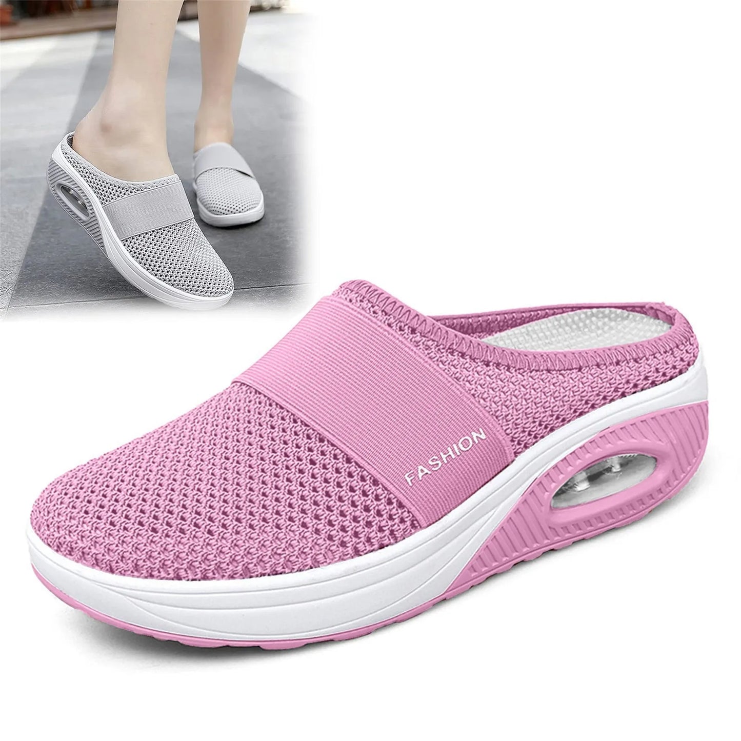 Slip-On Women's Walking Sandals,Breathable Mesh Casual Breathable With Arch Support And Thickened Soft Sole.