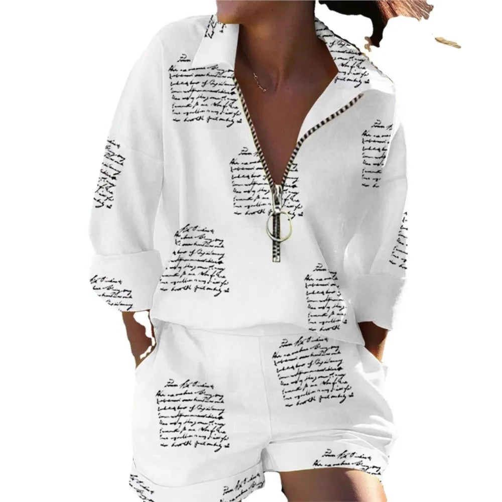 Ladies Summer Elegant Two Piece Casual Loose Fit Outfit. S-3x
