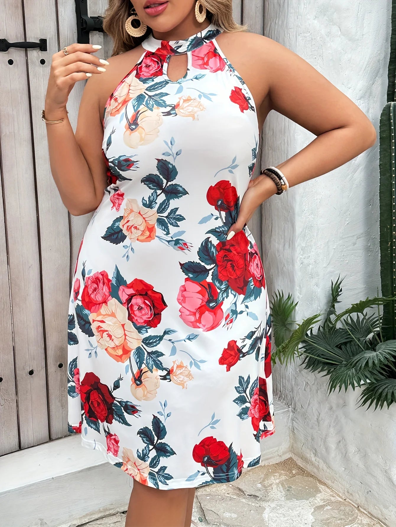 Plus Size Print Comfortable Versatile For Spring & Summer Women's Plus Size