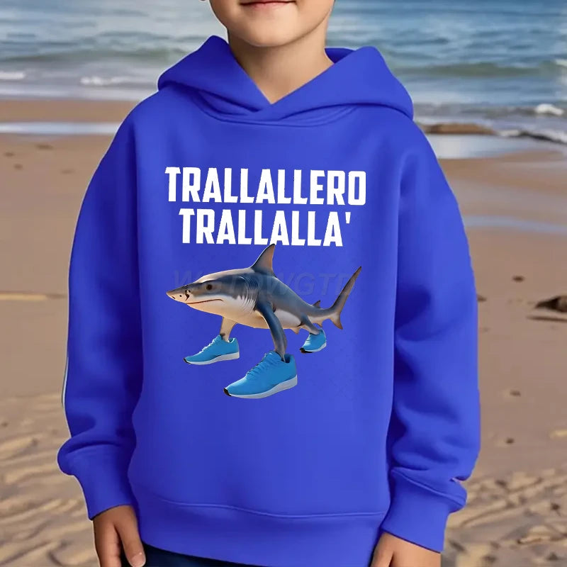 Children's Clothing Italian Brainrot Tralalero Tralala Graphic Sweatshirt. Sz- 2T-12