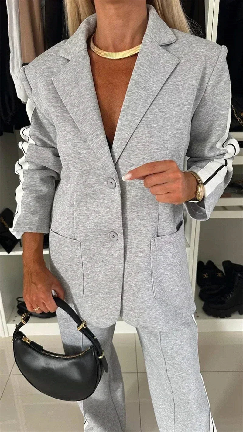 Street wear 2 Piece Set Women Outfit 2025 Women Blazer and Pant Casual Suit. S-3X
