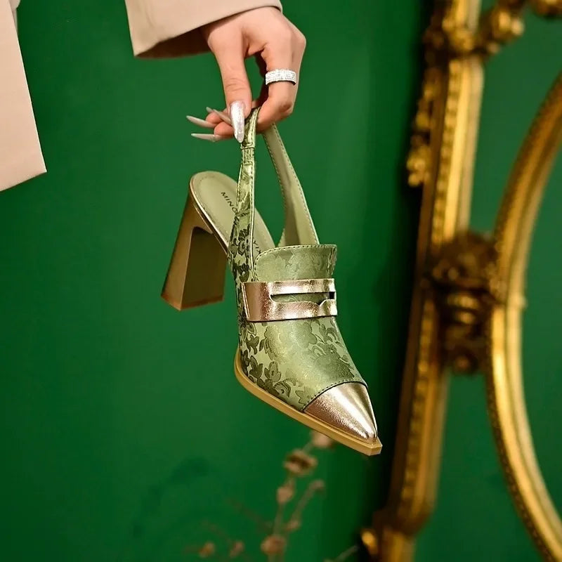 Designer Pointed Toe Sexy Sling Back perfect For Spring And Summer.