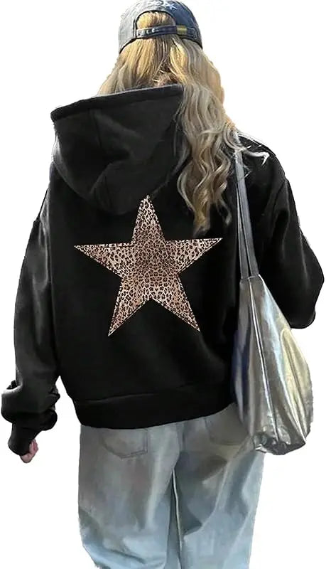 2025 Fashion Trend Printed Hooded Sweatshirt Y2K Versatile Long Sleeve Pullover Top. S-3X