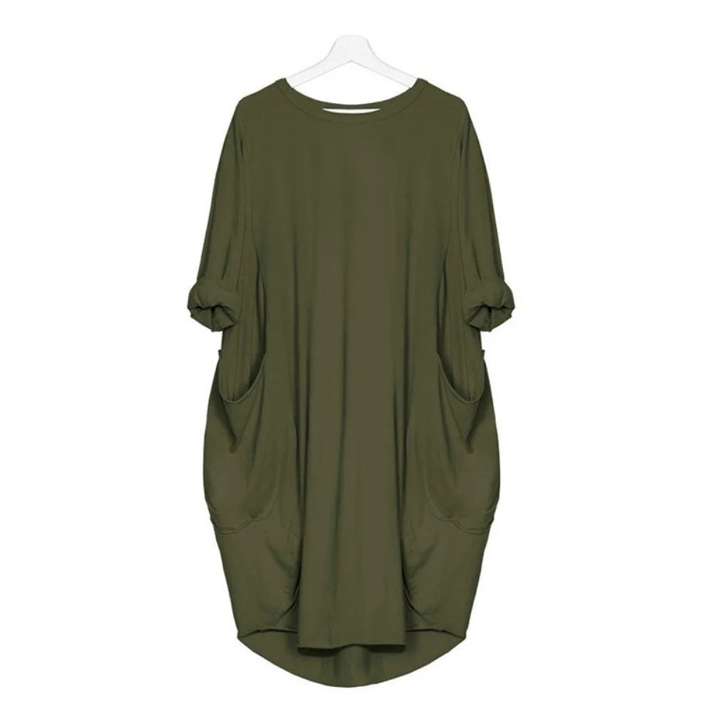 Women's Loose Long Sleeved Casual Dress. S-2X