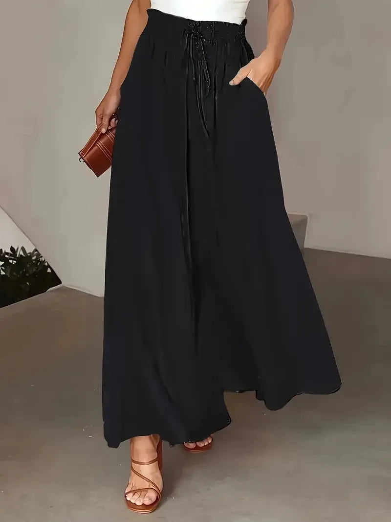 Spring And Summer Wide-leg Women's Trousers,Fashionable Elegant Women's Pant. S-3X