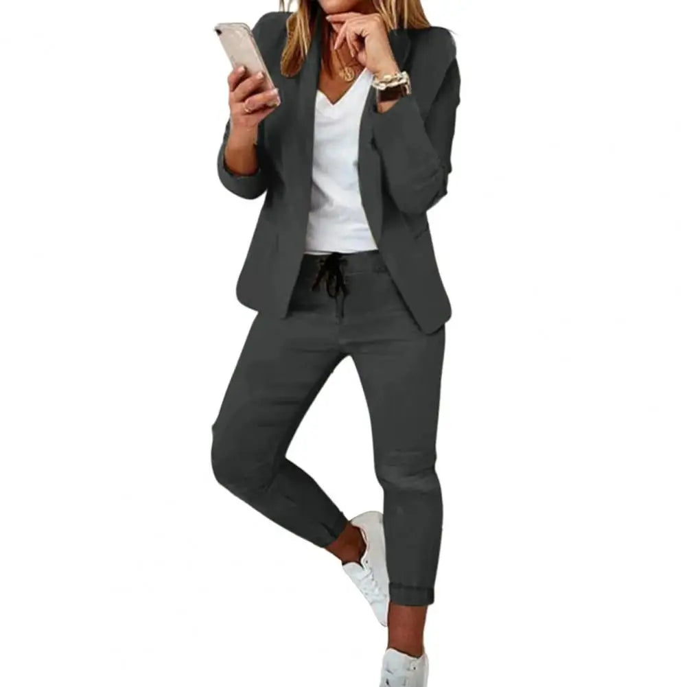 Ladies Fashion Two Pieces Set Casual Or Party Wear Blazer And Pants. M-3x