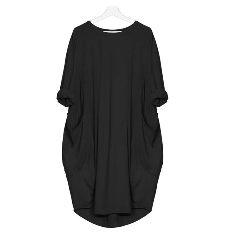 Women's Loose Long Sleeved Casual Dress. S-2X