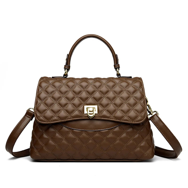 Trendy High Quality Soft Leather Messenger Bag Luxury Designer Multi Layered Handbag