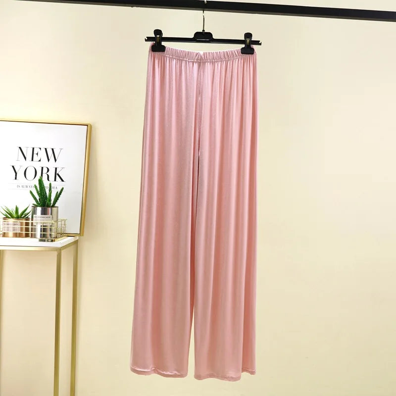 Plus size L to 6XL Women's wide leg pants high waist Loose Long solid colour Casual Pants