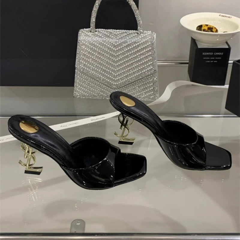 Women's Summer New Luxury Brand Designer Sexy Pointed Toe 6cm High Heels 2025 Elegant Slip on Party Ladies Sandals Zapatos