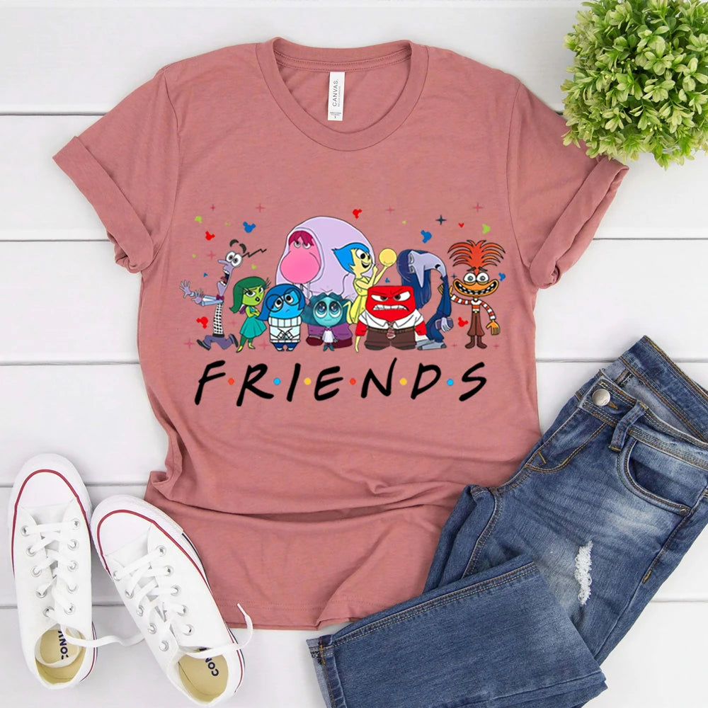 Funny Friends Inspired Anxiety Sadness Anger Graphic Tee Mental Health Shirt Halloween Party Top. S-3X