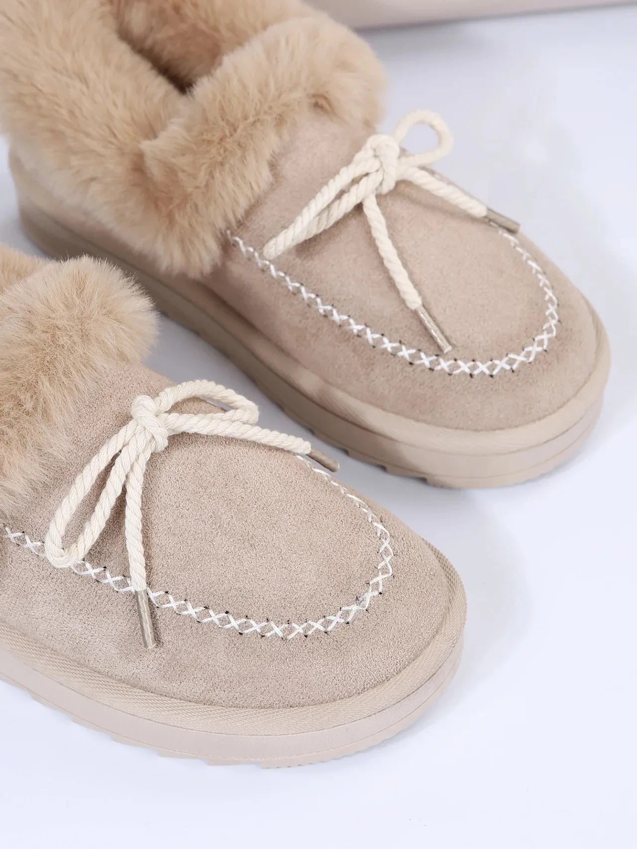 Women's Thick Bottom Fleece-Lined Cotton Shoes One-Step Lazy Shoes Velvet Moccasins