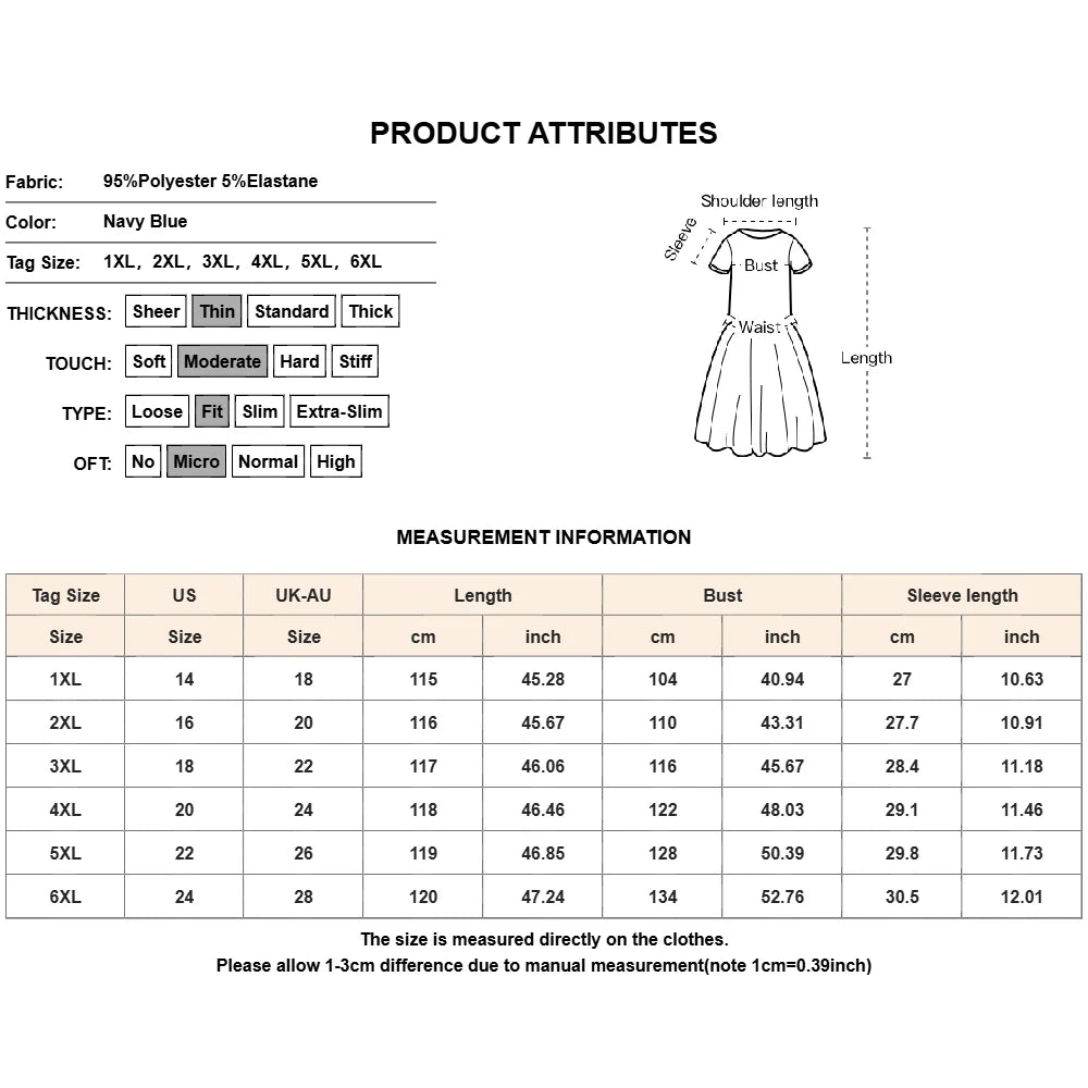 Plus Size Women's V-Neck Solid Elegant Evening Party Dress.