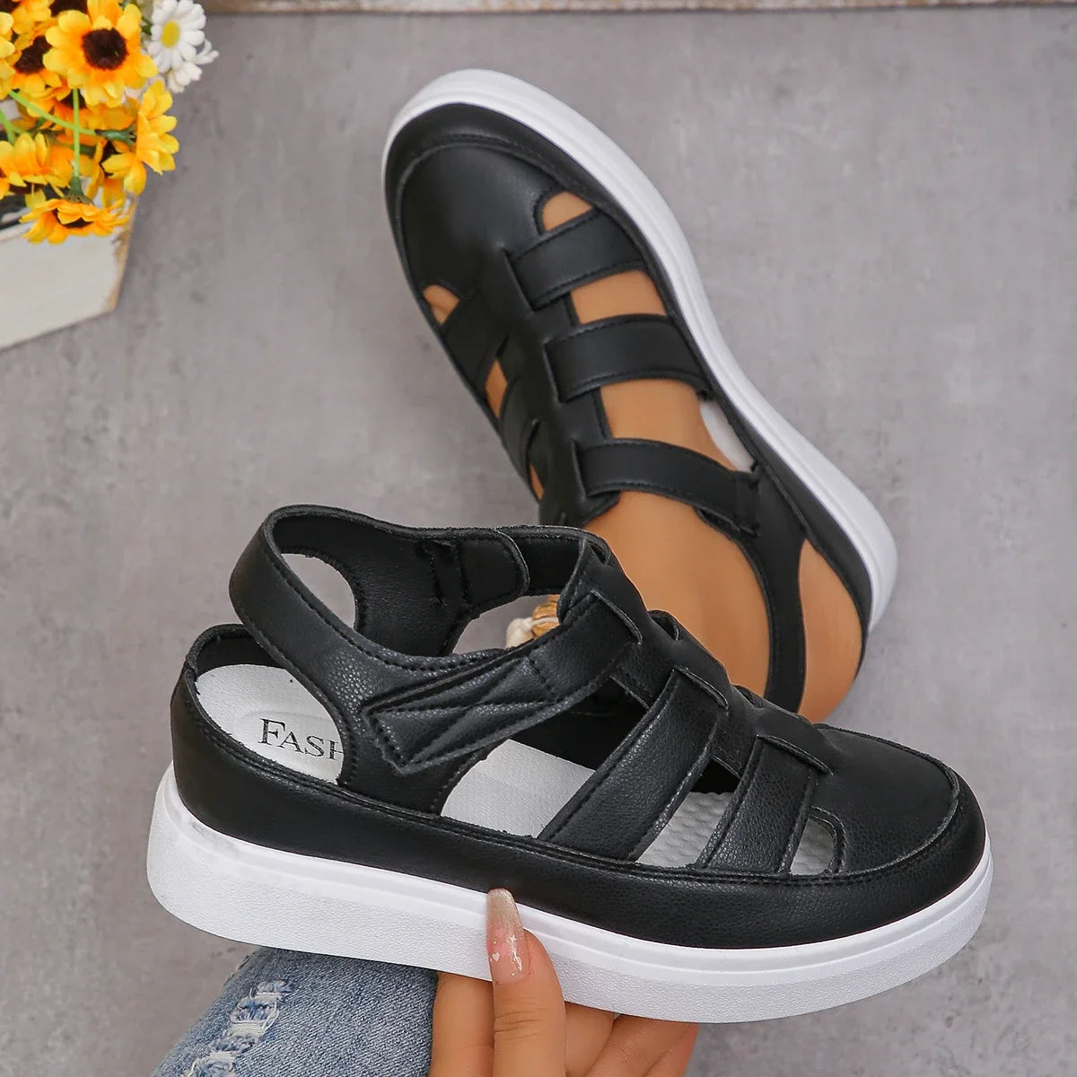 Summer 2025 New Wedge Heel Summer Shoe/Sandals Thick Sole For Comfort