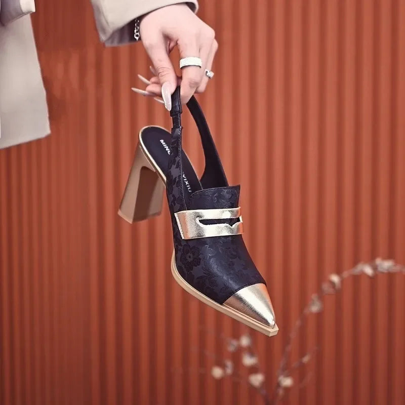 Designer Pointed Toe Sexy Sling Back perfect For Spring And Summer.
