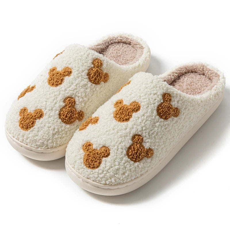 Unisex Plush Cartoon Slippers - Fluffy Winter Home Shoes