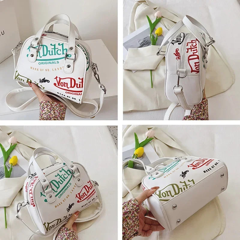 Ladies Cross-body/Shoulder Graffiti PU Leather Bag