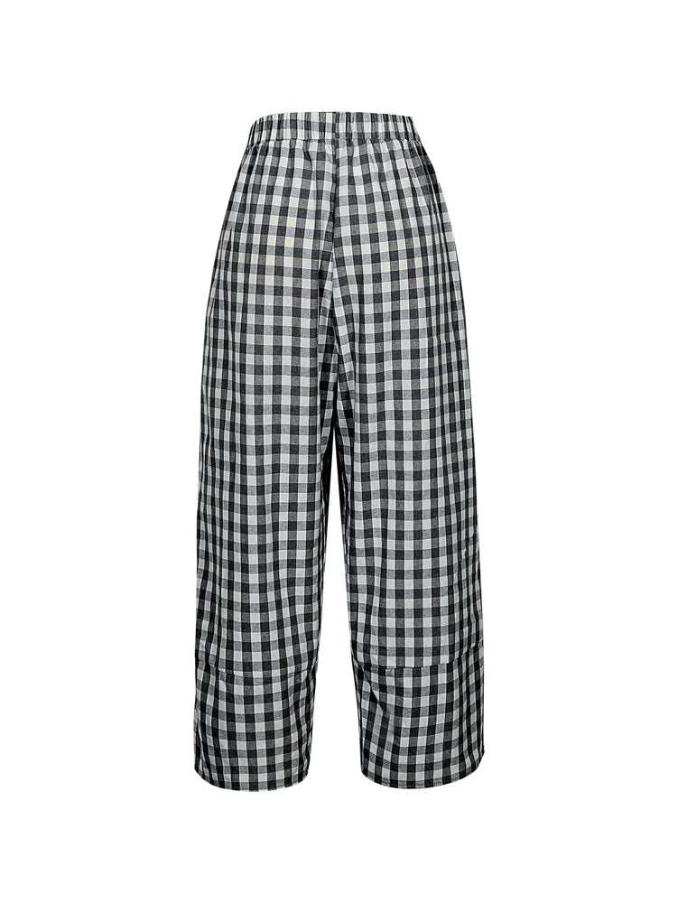 Plus Size 2025 New Women's Elastic Waist Pants Loose Fit Summer And Fall Casual Pant.
