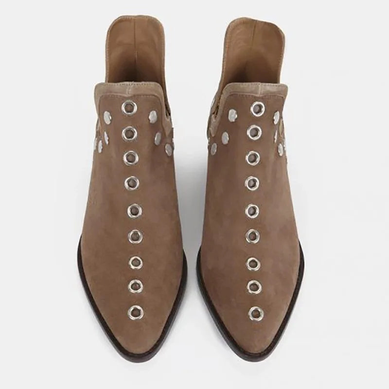 Designer Women's Ankle Boots High Quality Pointed Trendy 2025 New Ankle Boot
