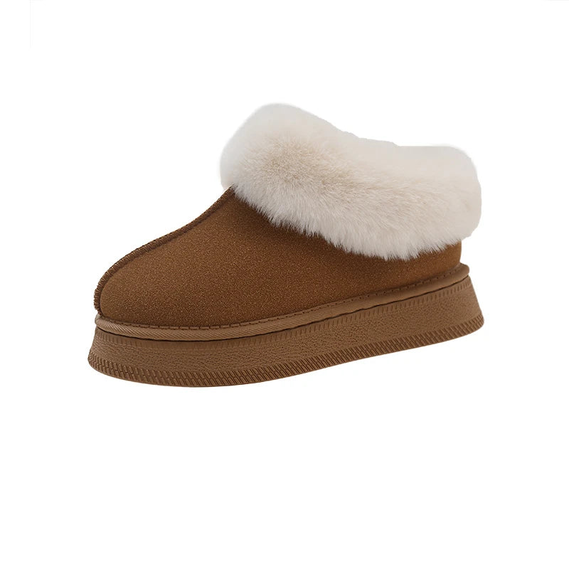 Faux Fur Winter Boot/Shoe for Women Non Slip Plush Thick Bottom Warm Cotton Shoes Platform Botas Mujer