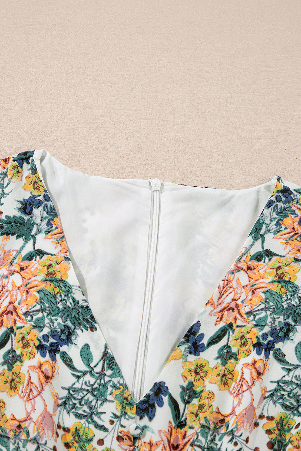 Floral 3/4 Sleeve V-Neck High Waist Ruffled Dress – Sky Blue Women S–XL