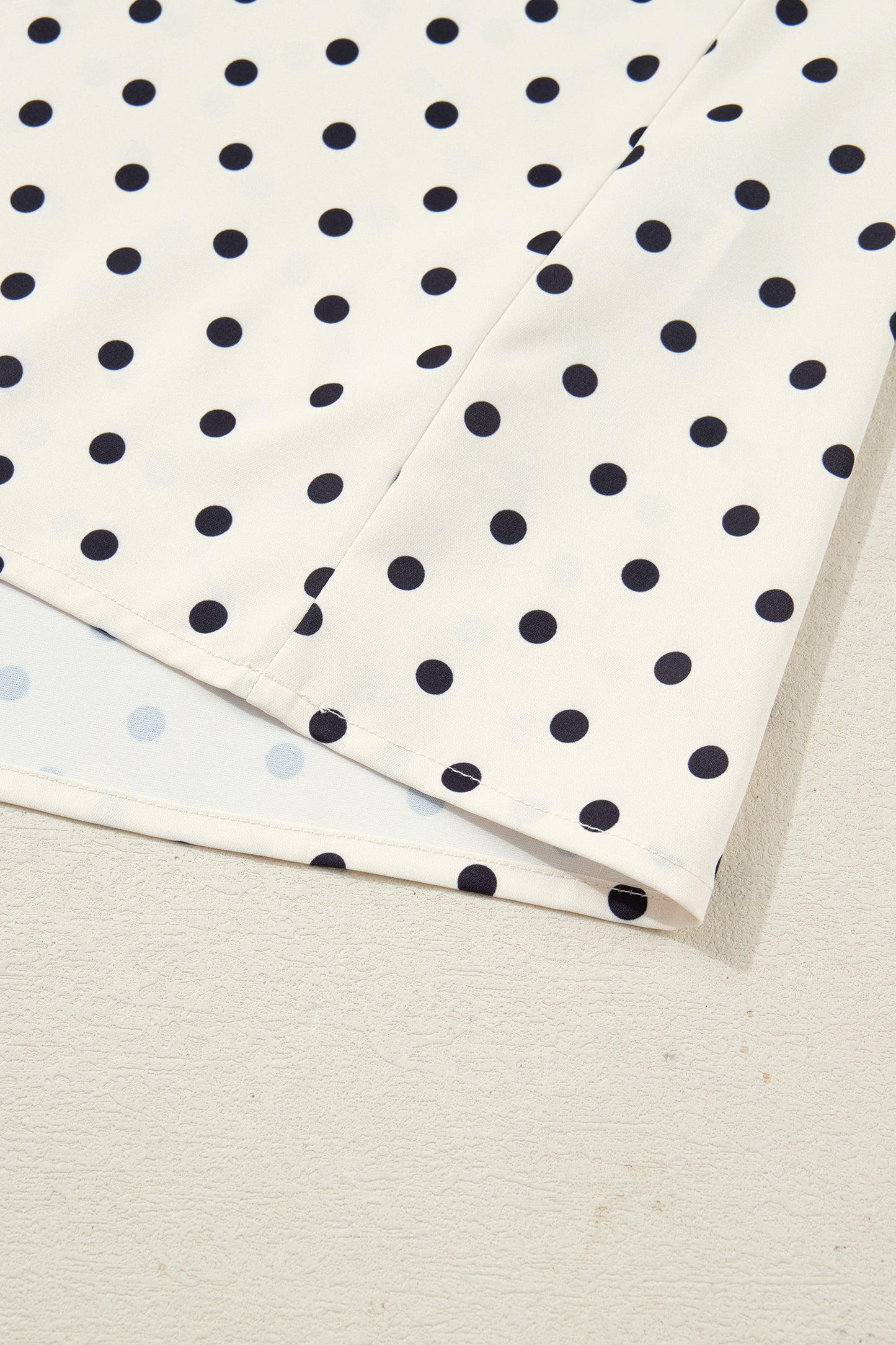 Polka Dot Lace Trim V-Neck Sleeveless Top | Plus Size | Cream | 1X–4X