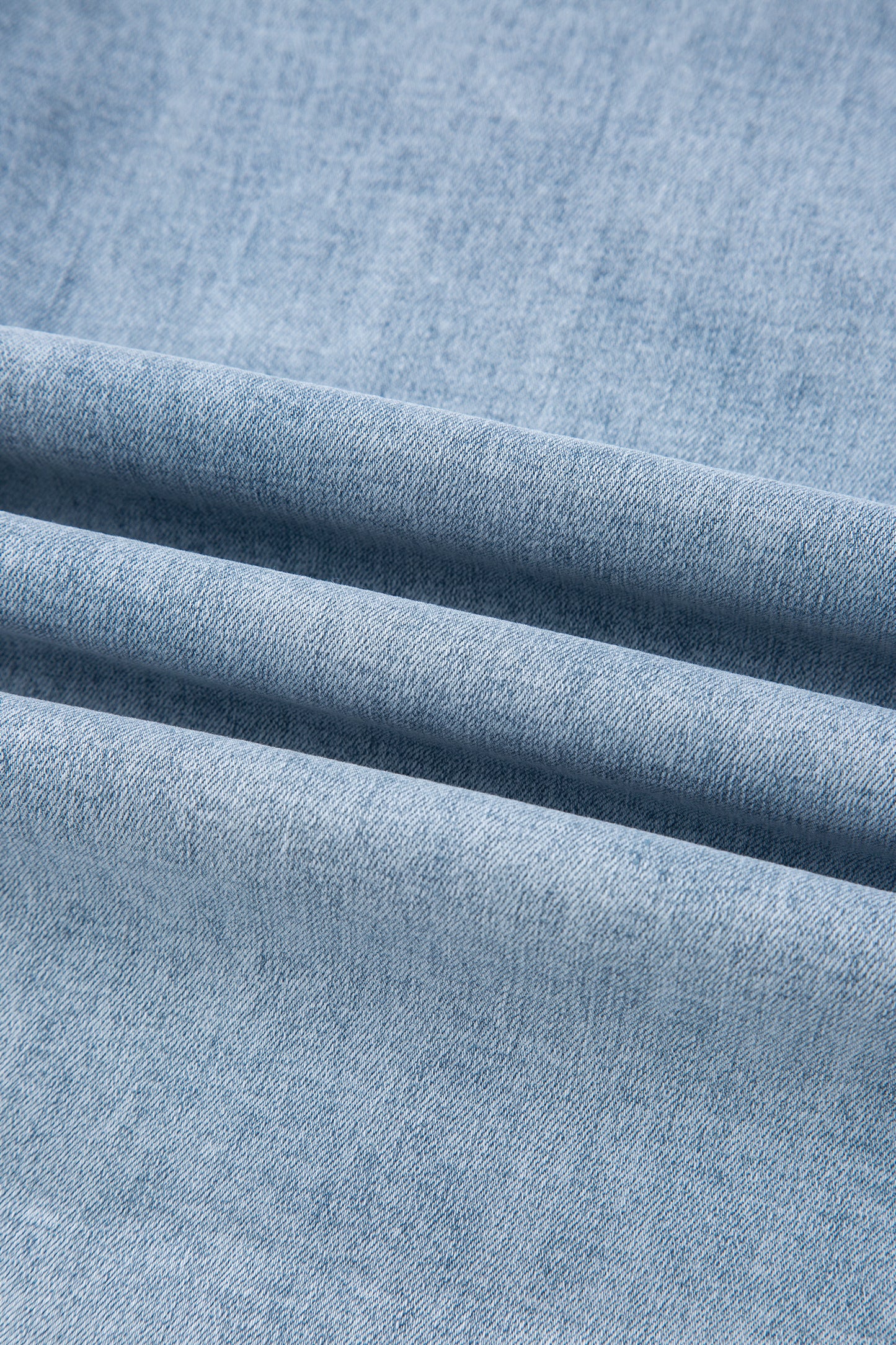 Light Blue Bow Knot Side Detail High Waist Straight Leg Jeans