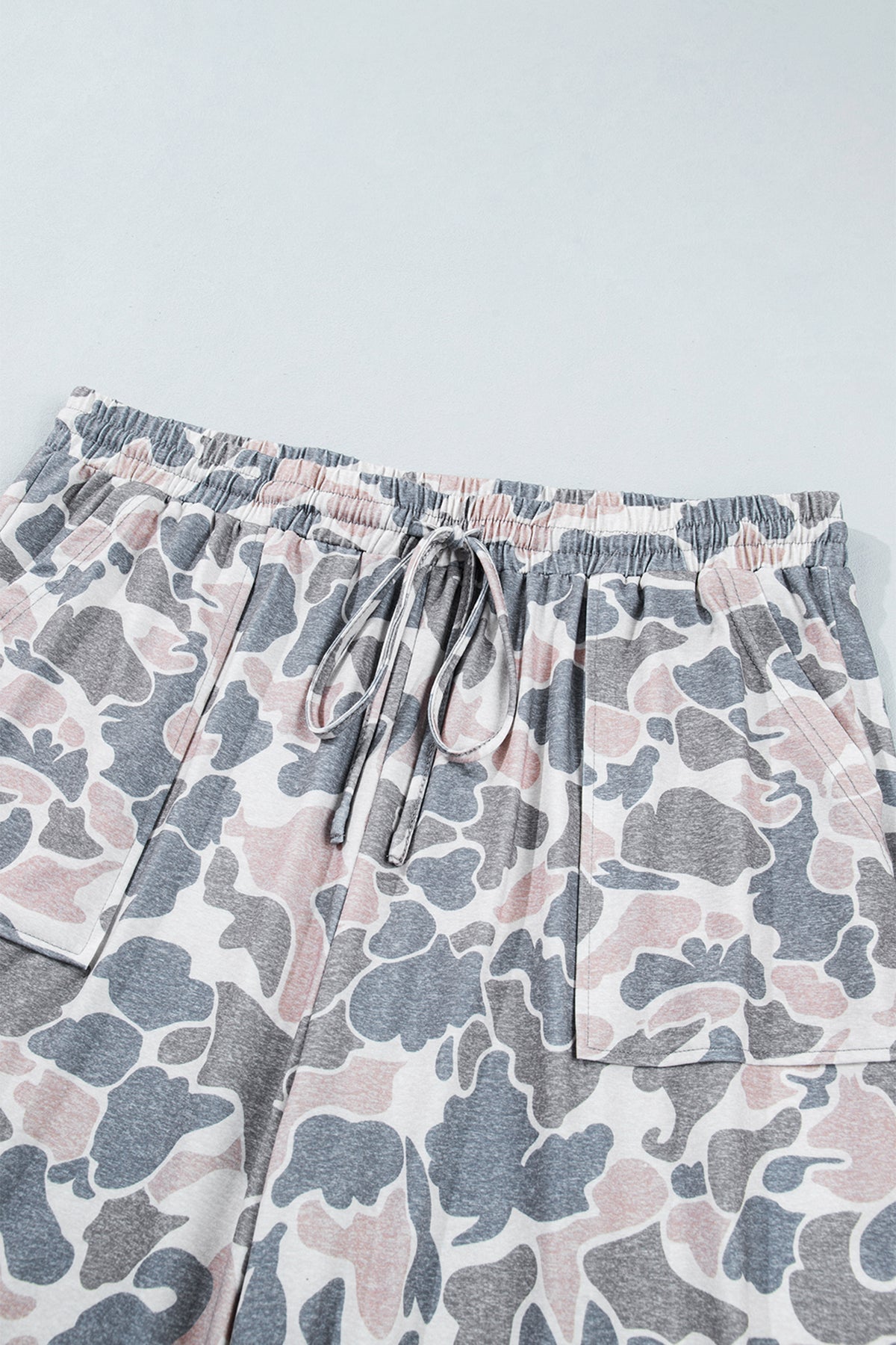 Womens Plus Size Khaki Camo Ankle Pants with Pockets 1X to 4X