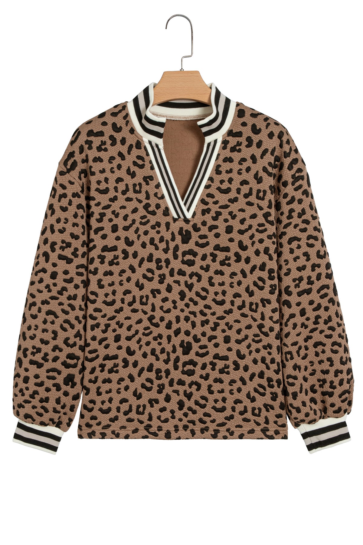 Womens Brown Leopard Print Long Sleeve Top S to XL