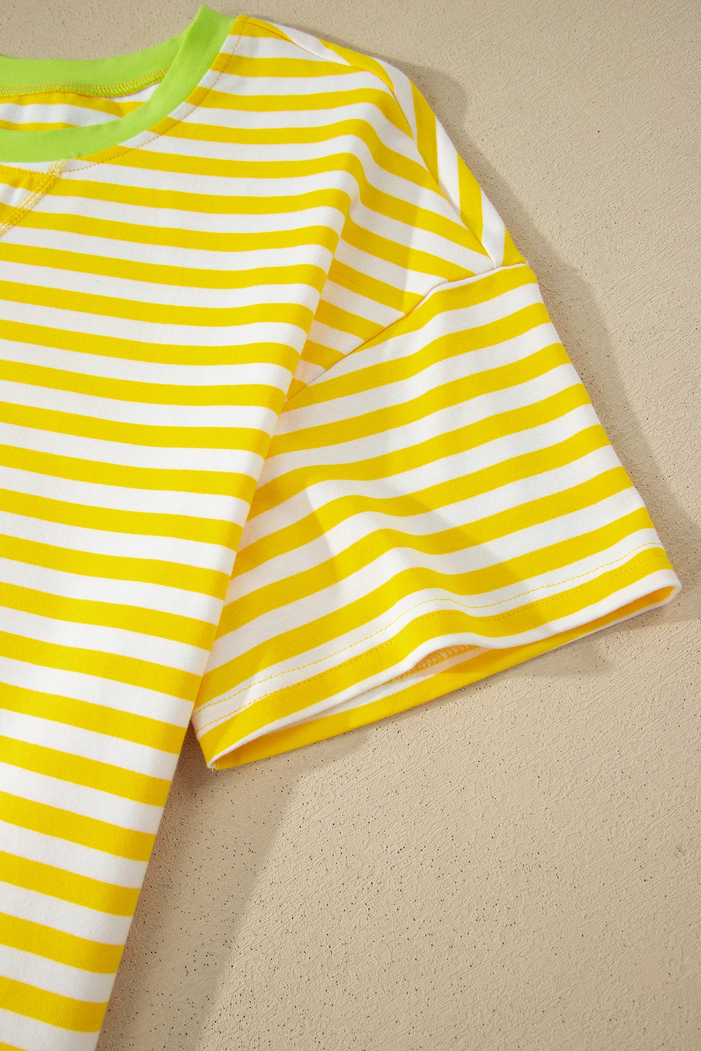 Striped Matching Set Tee & Shorts Women S–XL