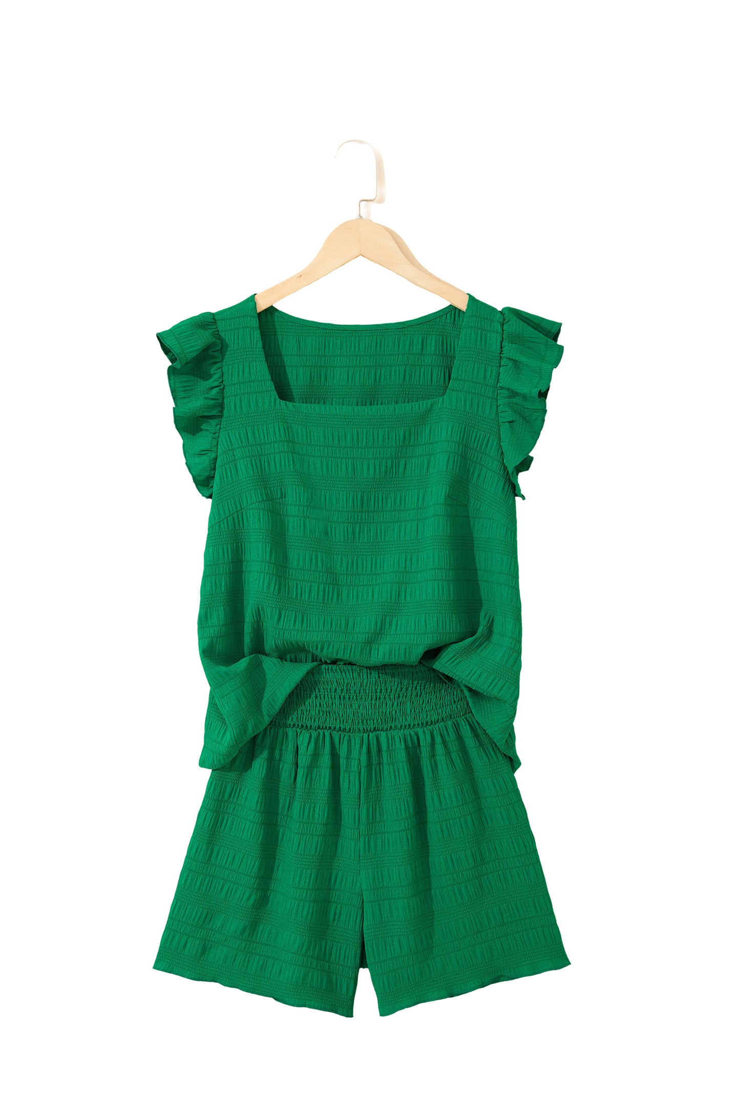 Square Neck Top and High Waist Shorts Set Women S–XL