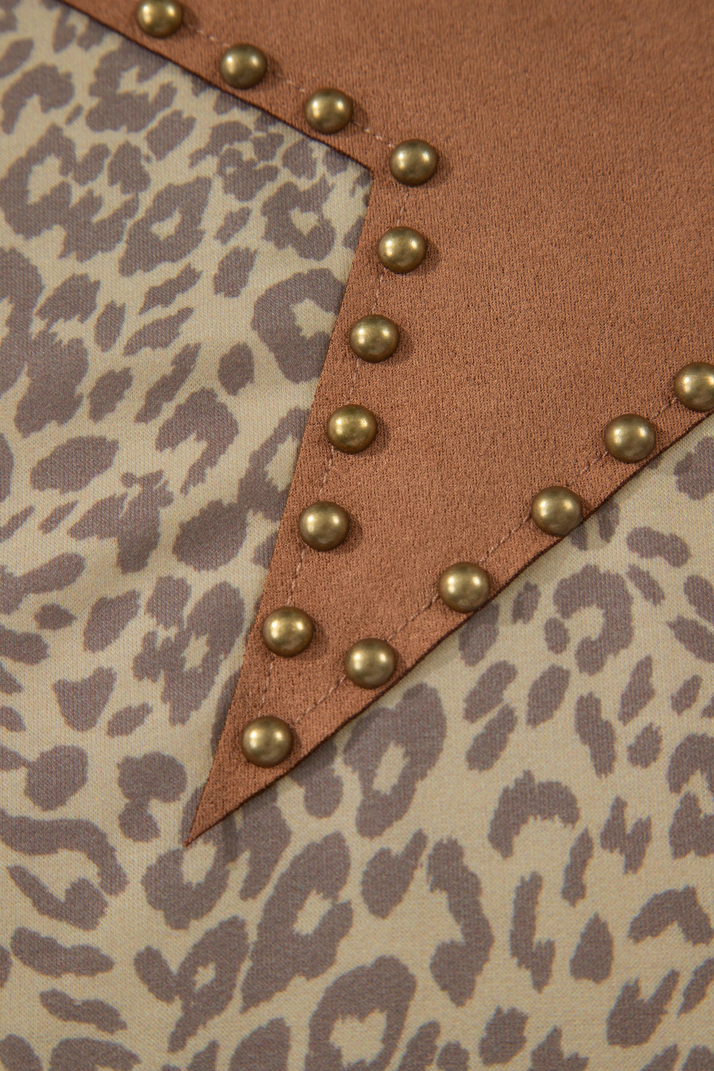 Leopard Print Retro Tee Studded Star Patch Loose Fit Women S–XL