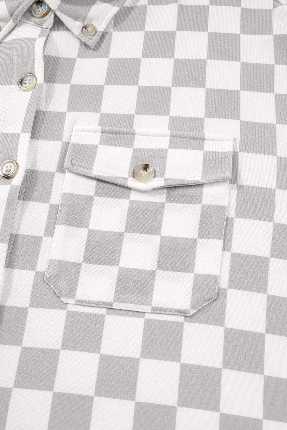 Checkered Button-Down Western Jacket | Plus Size | Khaki | 1X–4X