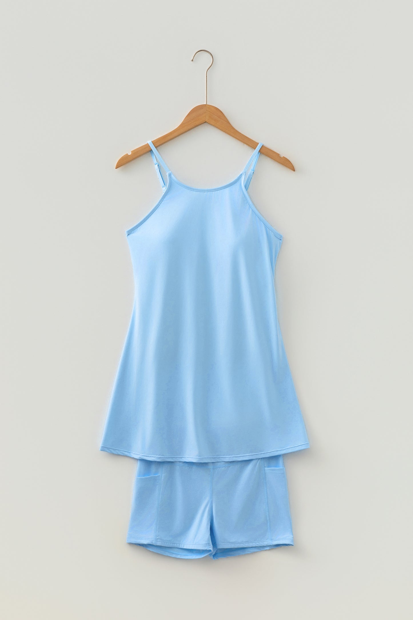 Womens Tank Dress Athletic Shorts Two Piece Set S–XL