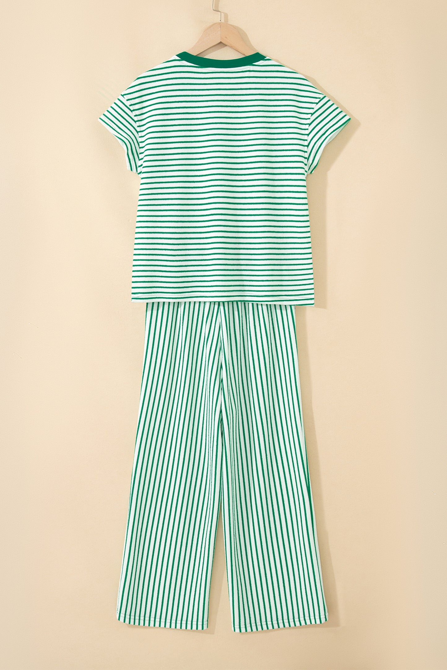 Striped Crop Pants Set Women S–XL