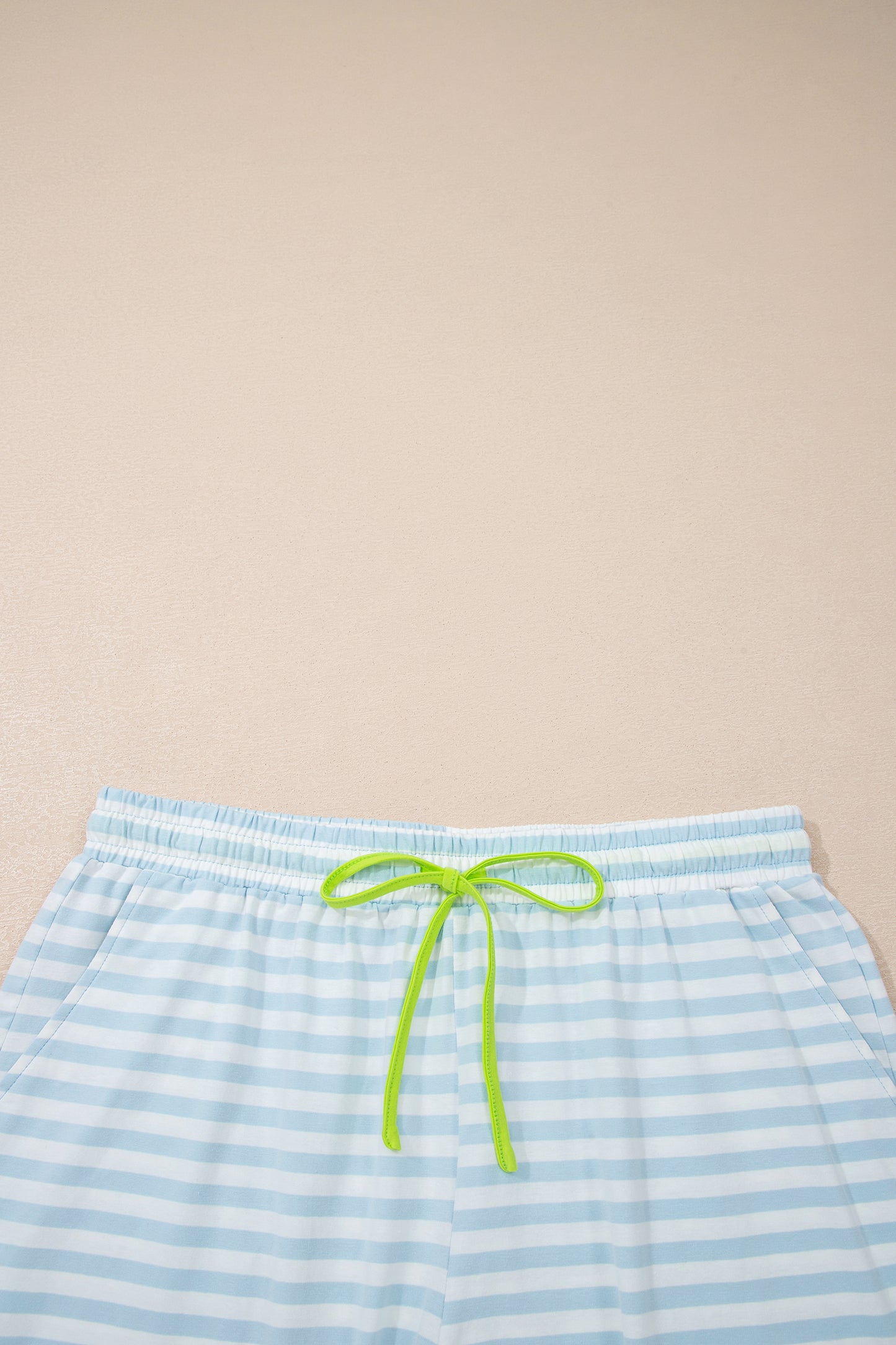 Striped Matching Set Tee & Shorts Women S–XL