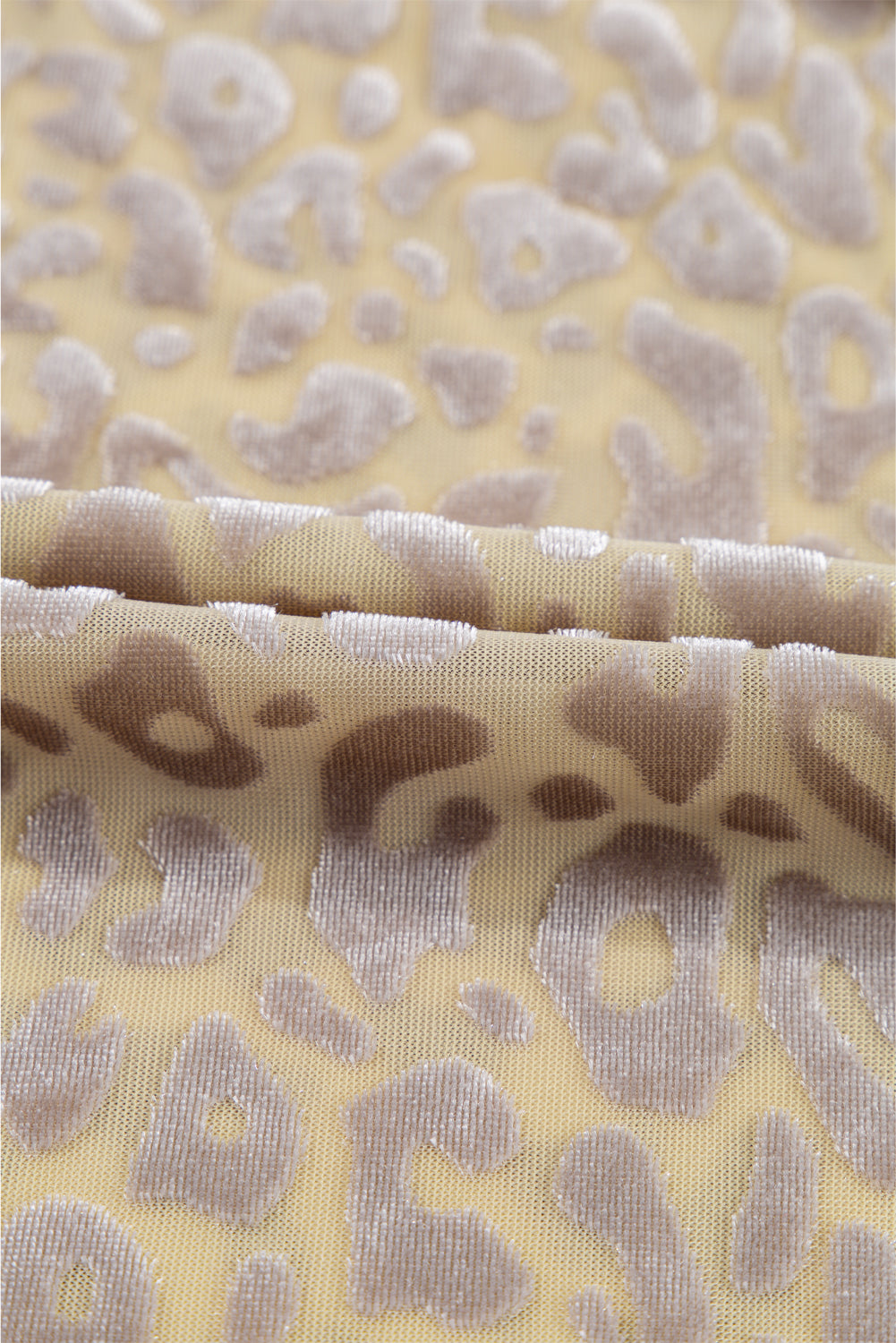 Leopard Velvet Off-Shoulder Puff Sleeve Top – Beige Women S–XL