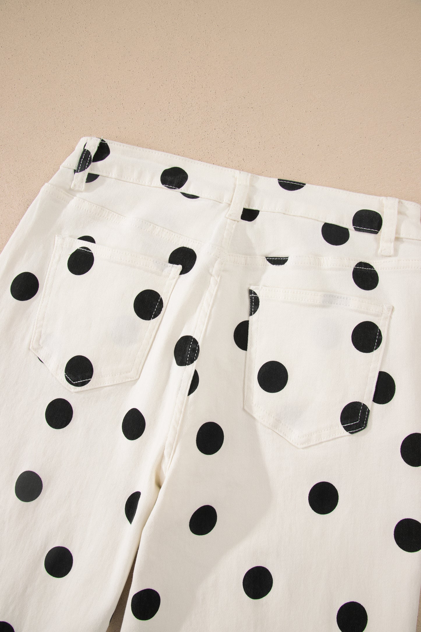Polka Dot Wide Leg Jeans Women Size 4–16