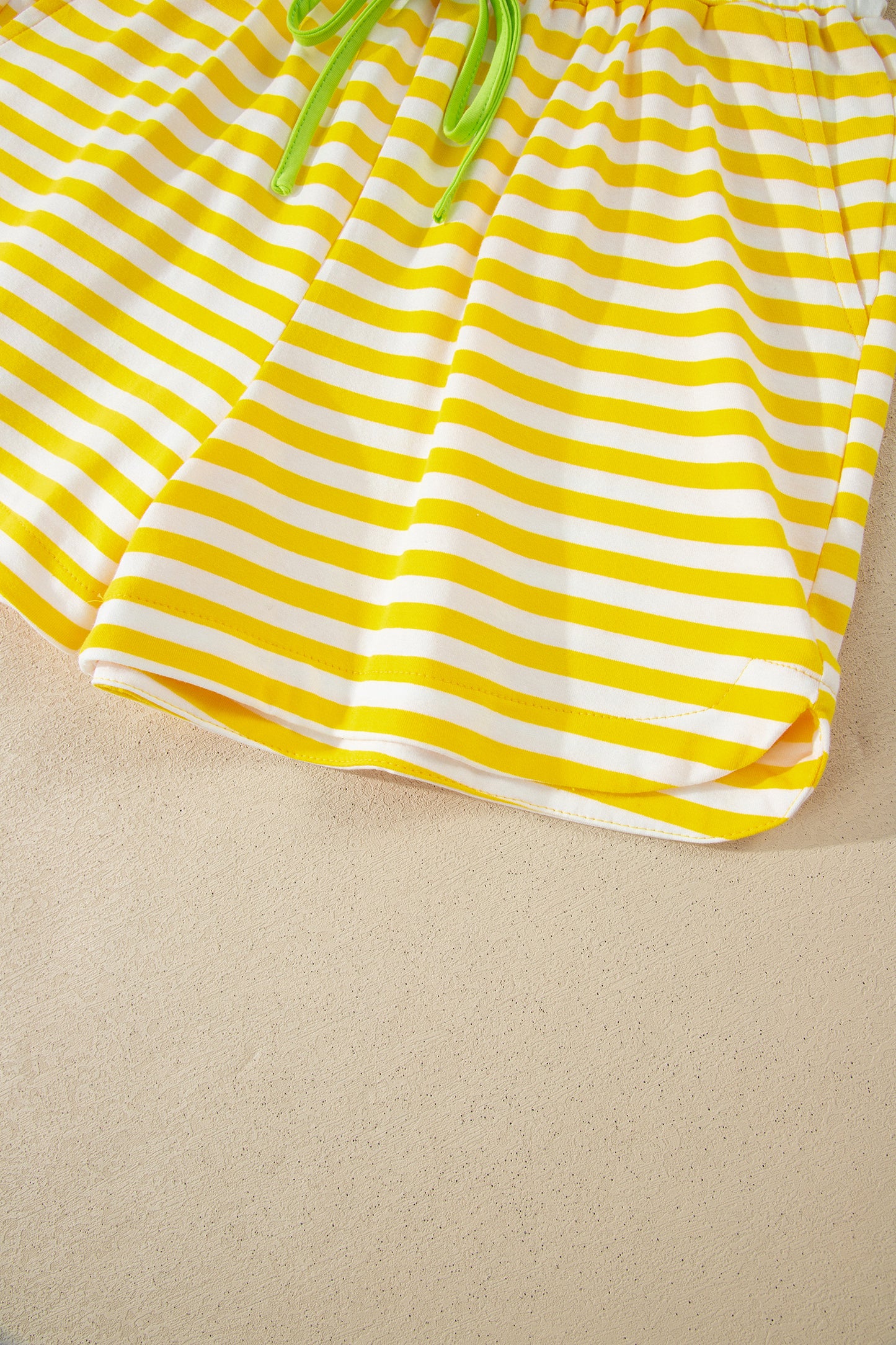 Striped Matching Set Tee & Shorts Women S–XL