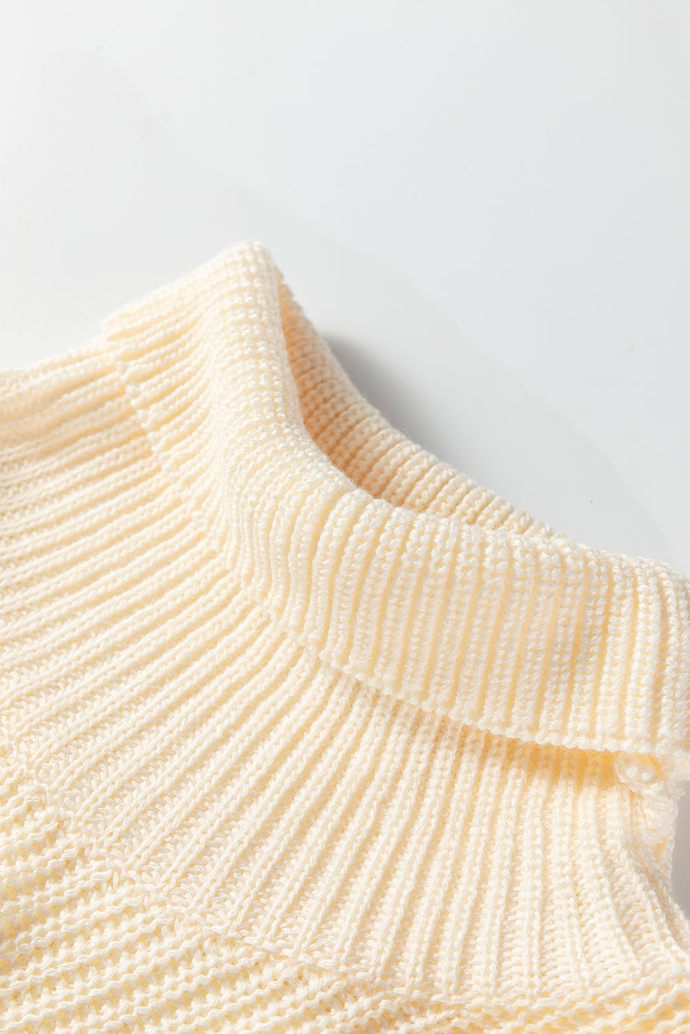 Turtleneck Short Sleeve Tunic Sweater with Pockets