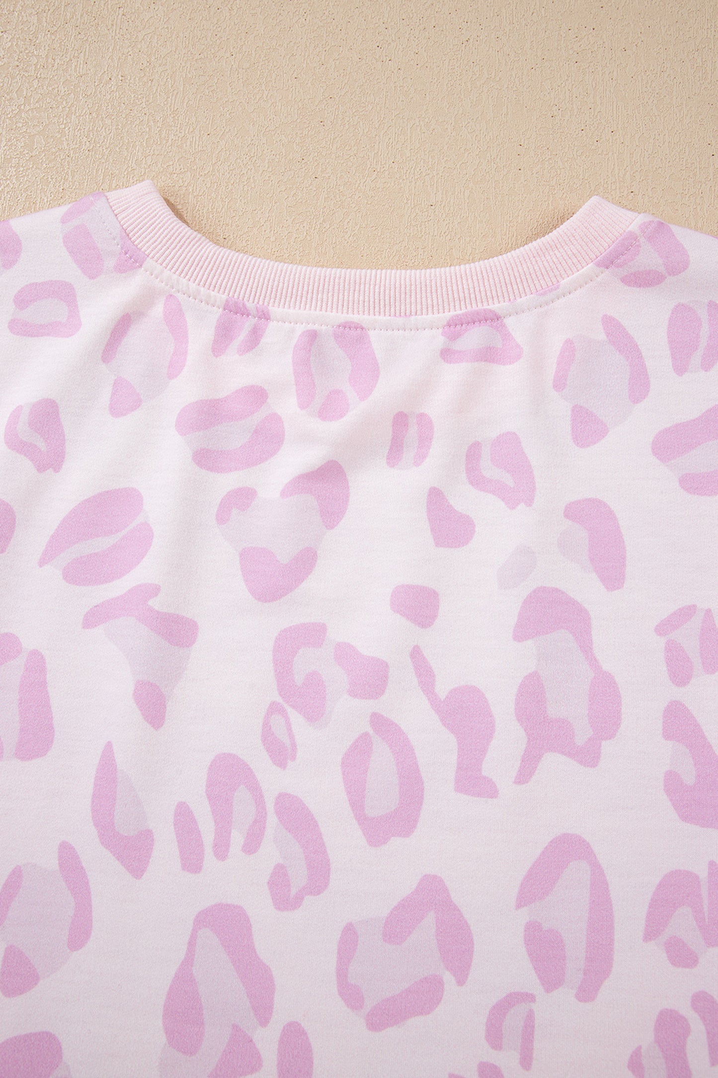 Pink Leopard Print Short Sleeve Top & Pants Two-Piece Set | S–XL