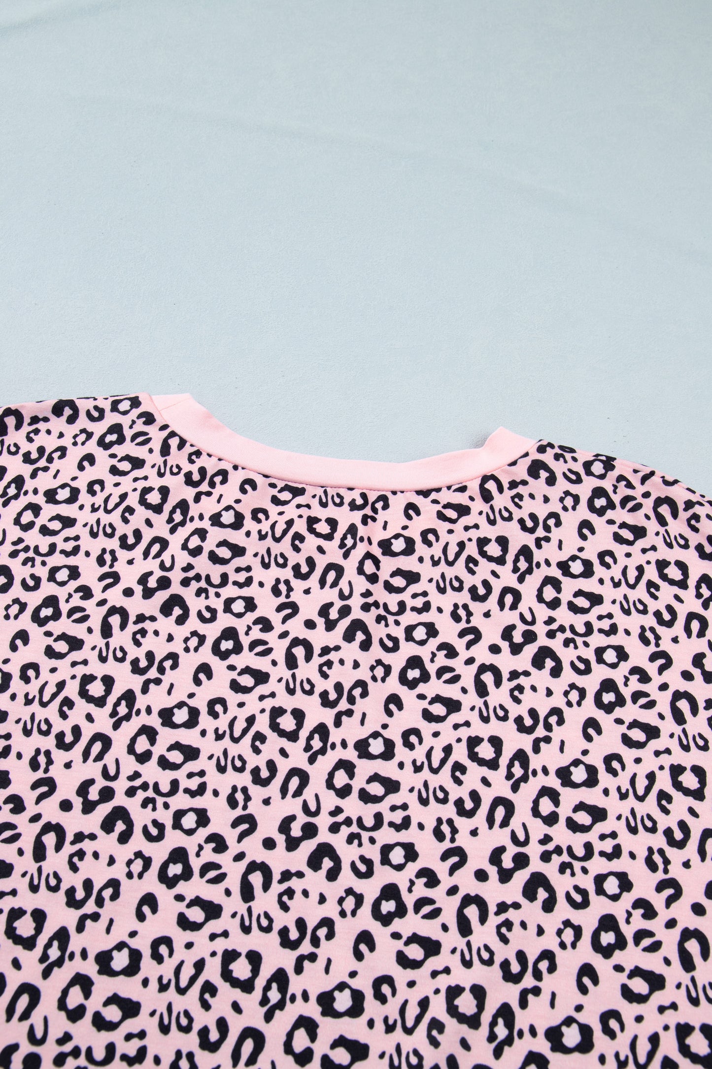 Plus Size Pink Leopard Print Patchwork Tee Women 1X–4X