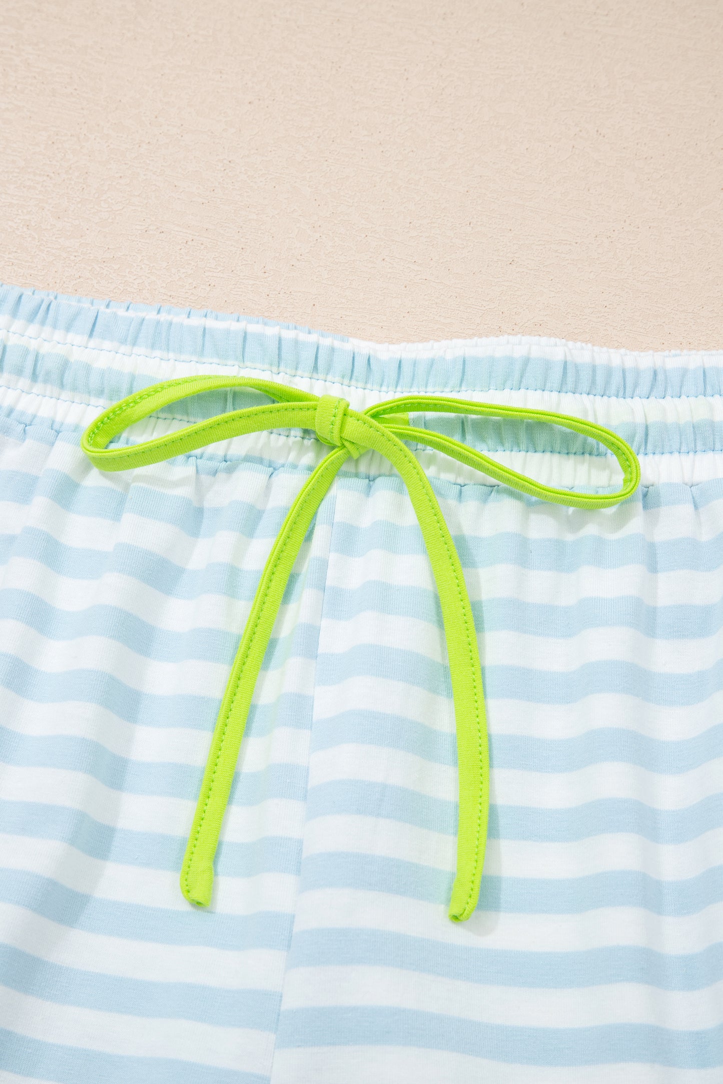 Striped Matching Set Tee & Shorts Women S–XL