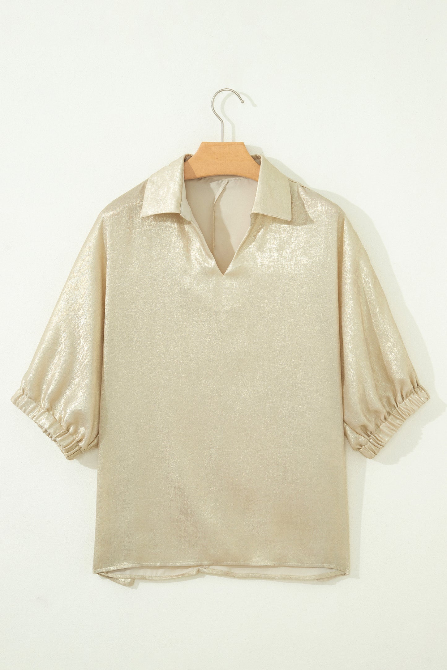 Shimmer Top V-Neck Collared Women S–XL