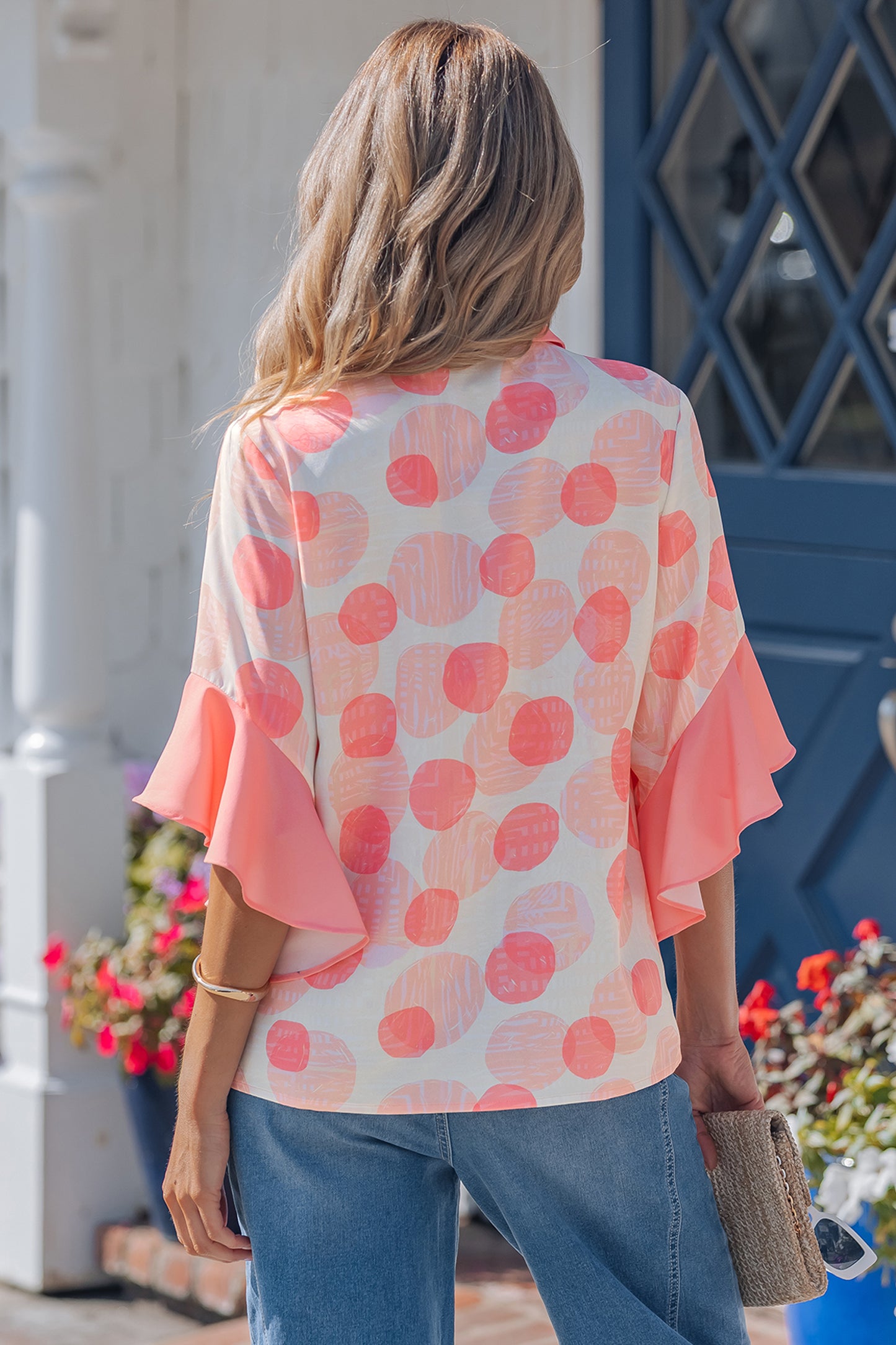 Polka Dot Ruffle Blouse Women S–XL