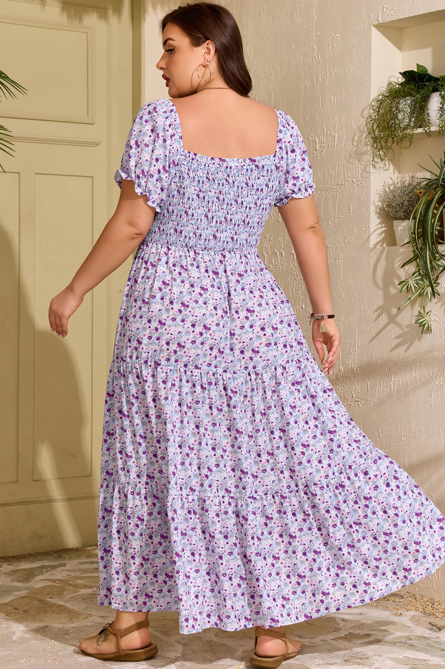 Plus Size Floral Maxi Dress Women 1X–4X