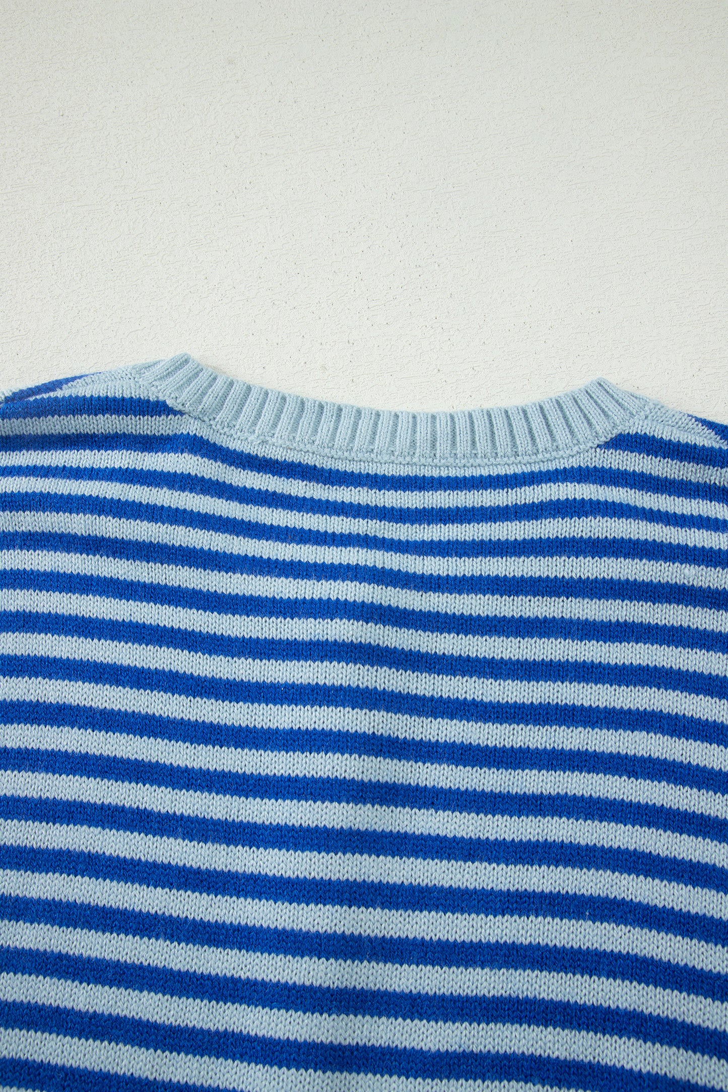 Blue Stripe Knit Button-Down Cardigan – Women S–XL