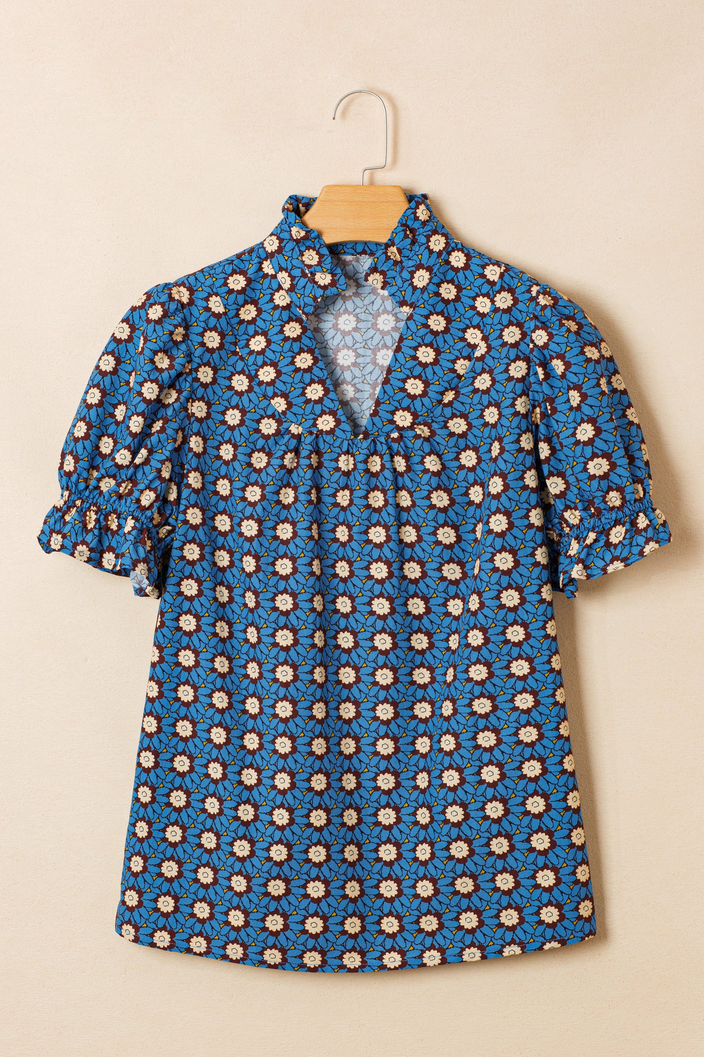Floral Puff Sleeve Blouse Women S–XL