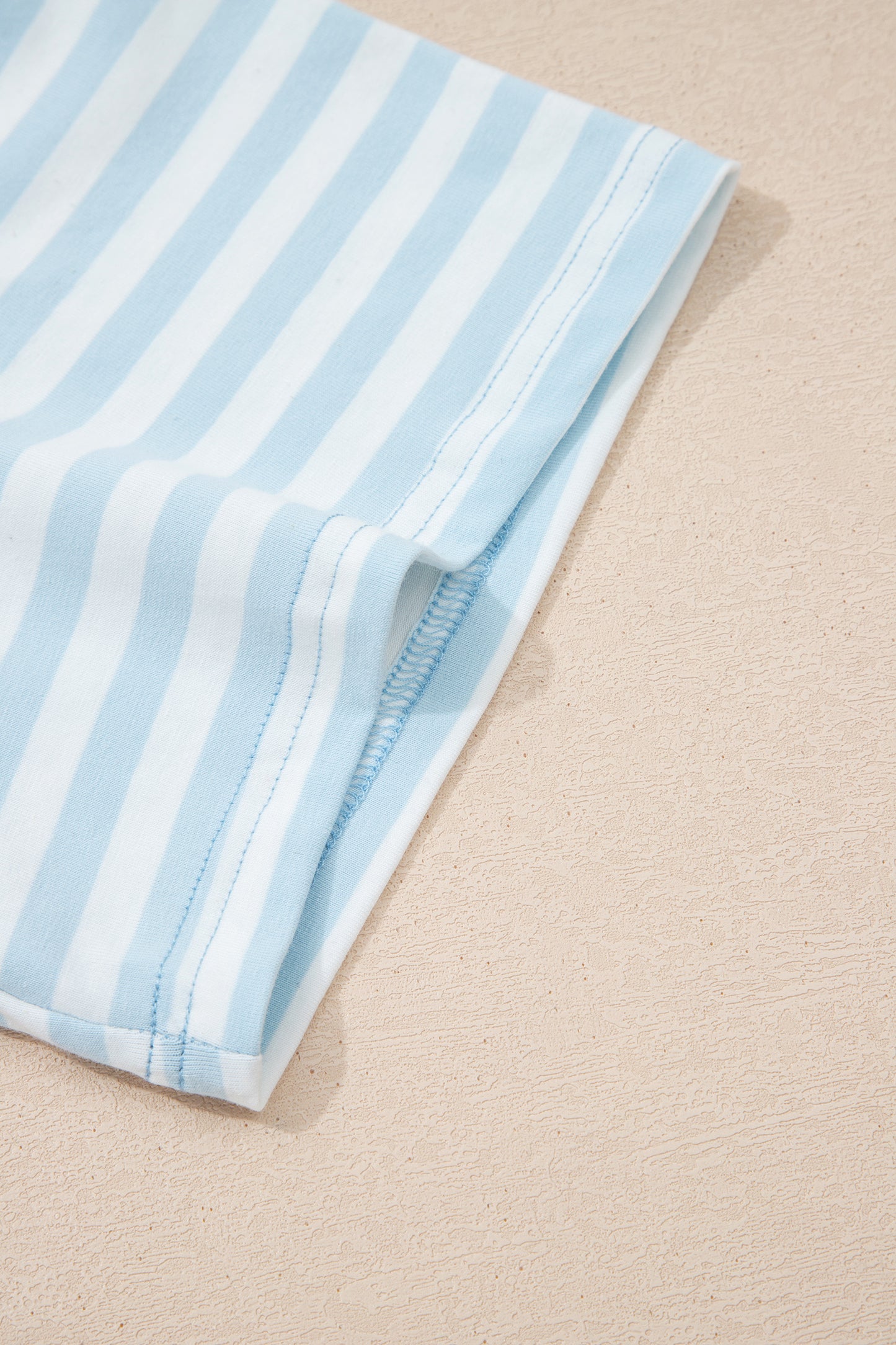 Striped Matching Set Tee & Shorts Women S–XL