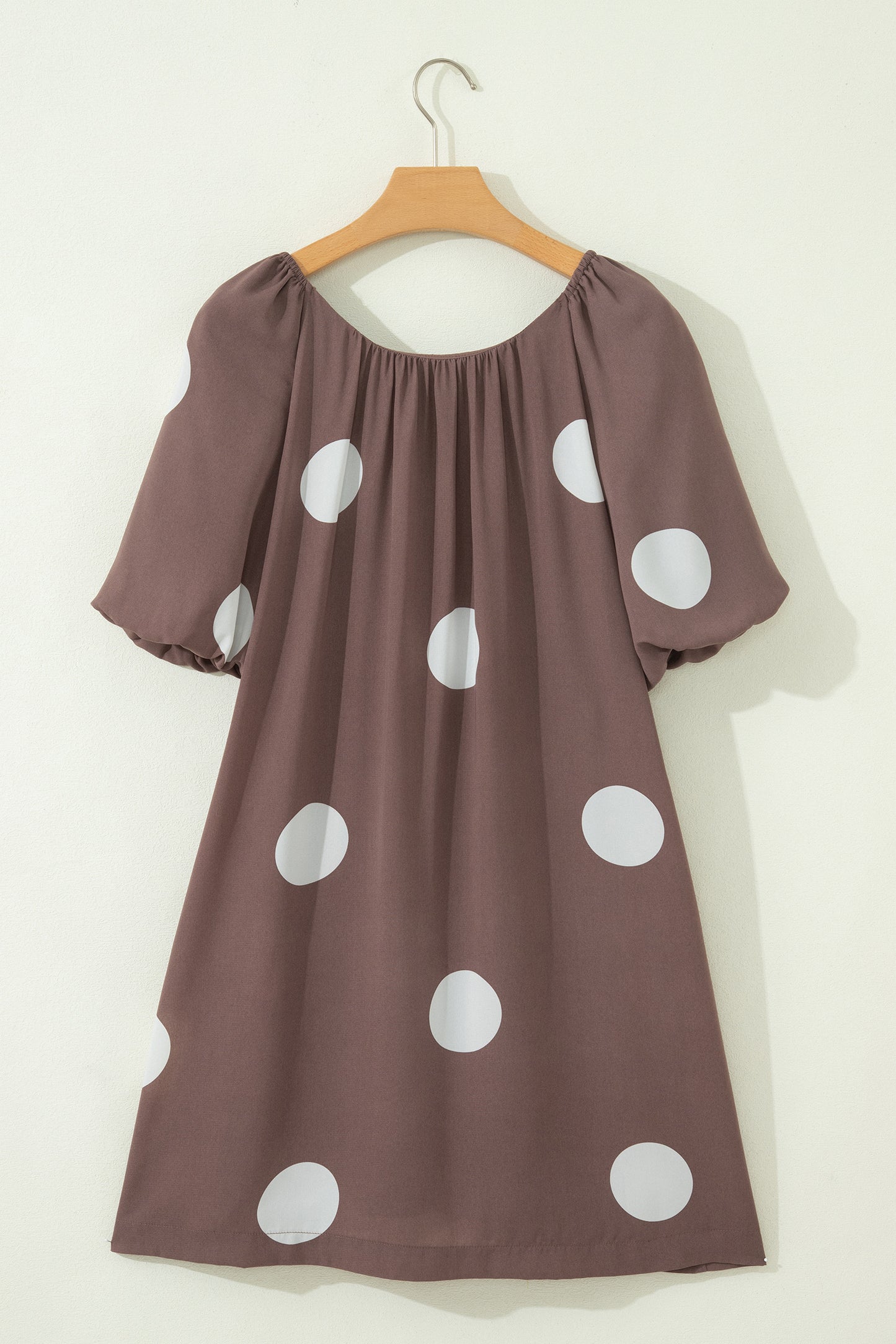 Brown Polka Dot Mini Dress Women S–XL